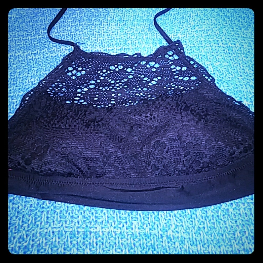 Black bathing suit top